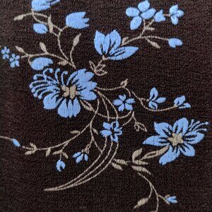 Vintage 90s Navy Blue Floral Maxi Shift